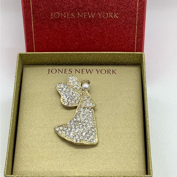 Jones New York Stone Set Angel Brooch / Pin - Picture 4 of 6